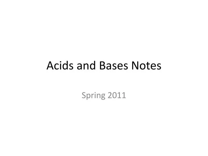 acids and bases notes