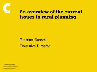 An overview of the current issues in rural planning