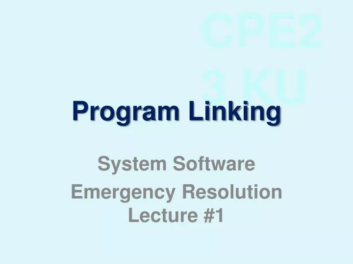 program linking