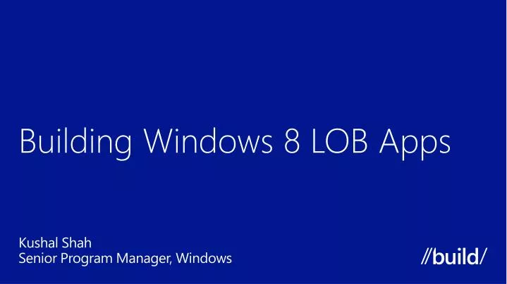 building windows 8 lob apps