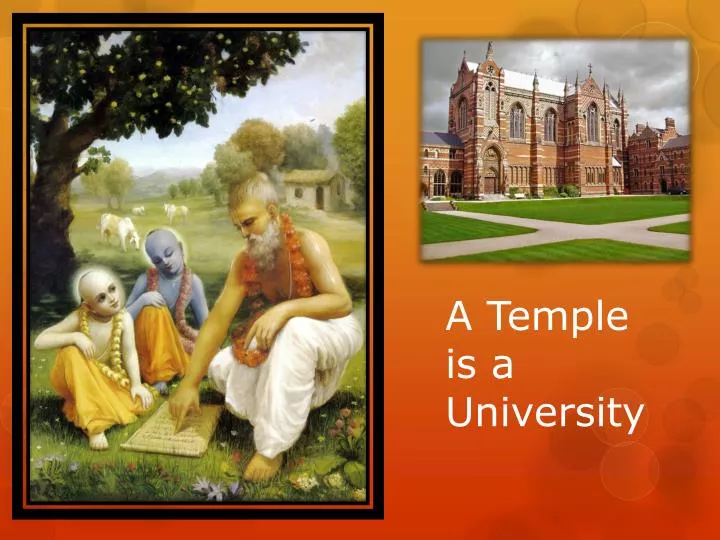 a temple is a university