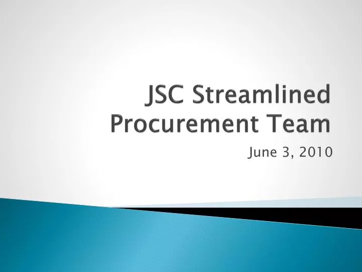 jsc streamlined procurement team