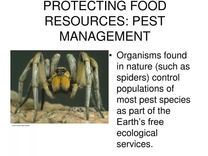 protecting food resources pest management