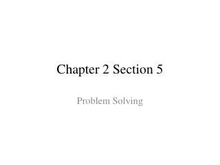 Chapter 2 Section 5