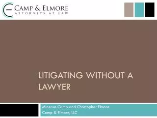 Litigating Without a Lawyer