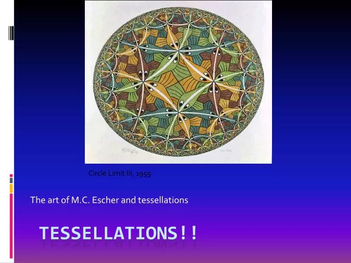 the art of m c escher and tessellations