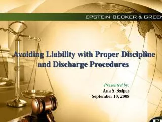 Avoiding Liability with Proper Discipline and Discharge Procedures