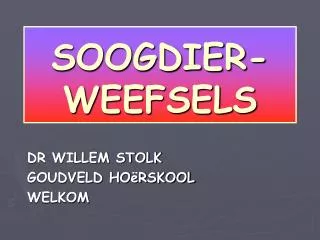 SOOGDIER-WEEFSELS