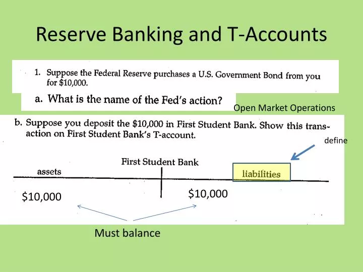 reserve banking and t accounts