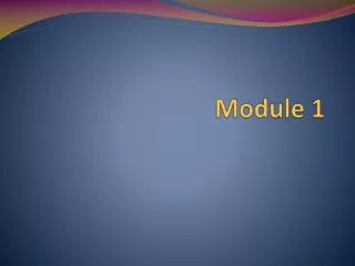 Module 1