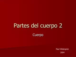 partes del cuerpo 2