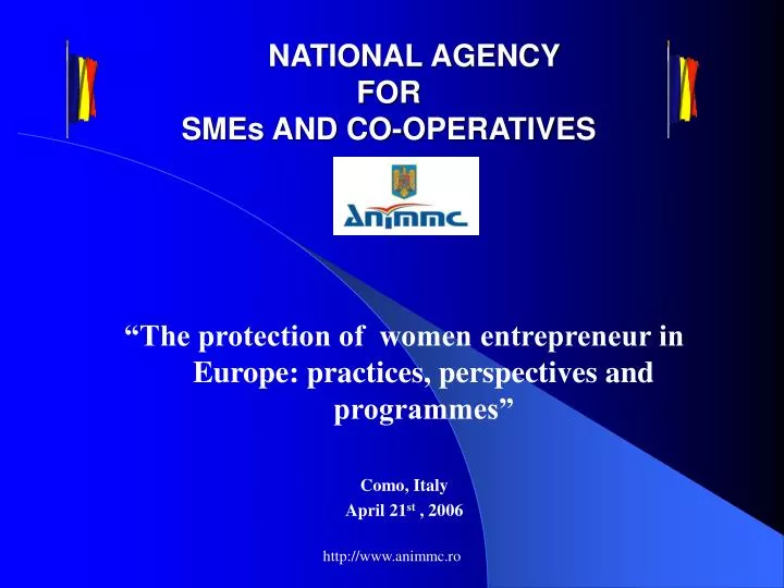 national agency for smes and co operatives