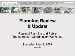 Planning Review &amp; Update
