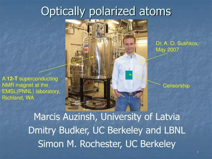 optically polarized atoms