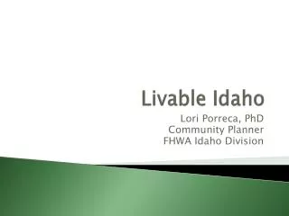 Livable Idaho