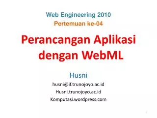 Web Engineering 2010 Pertemuan ke-04