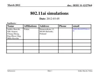 802.11ai simulations