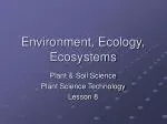Environment, Ecology, Ecosystems - slide 1