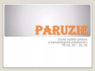 paruzie
