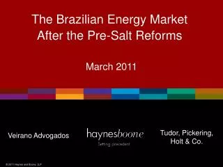 The Brazilian Energy Market After the Pre-Salt Reforms