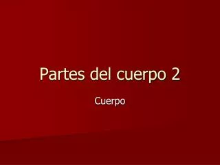 partes del cuerpo 2