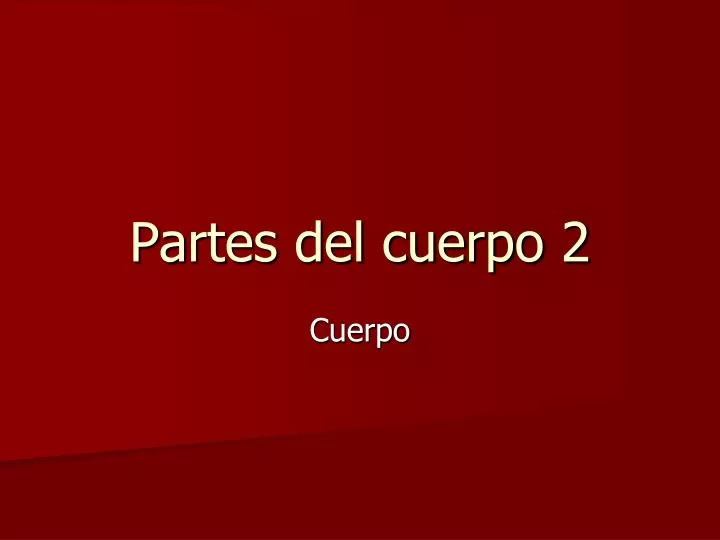 partes del cuerpo 2