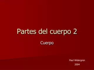 partes del cuerpo 2