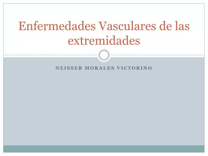 enfermedades vasculares de las extremidades