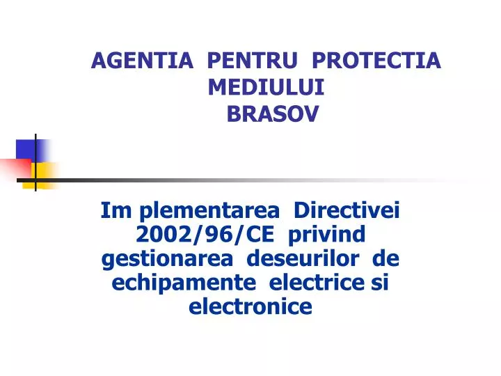 agentia pentru protectia mediului brasov