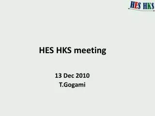 HES HKS meeting