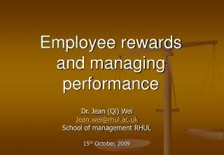 Employee rewards and managing performance