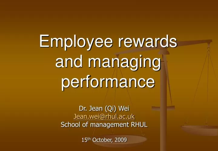 employee rewards and managing performance