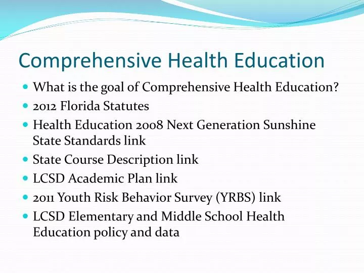 comprehensive health education