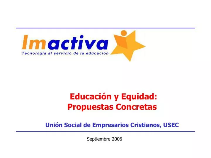 educaci n y equidad propuestas concretas uni n social de empresarios cristianos usec