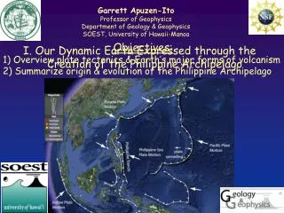 I. Our Dynamic Earth Expressed through the Creation of the Philippine Archipelago
