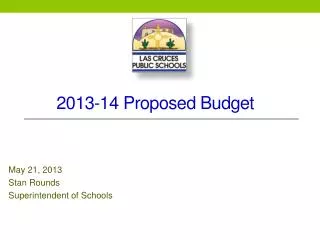 2013-14 Proposed Budget