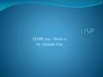 Introduction to Lisp Programming: Expressions, Functions, and Storage Management - slide 1