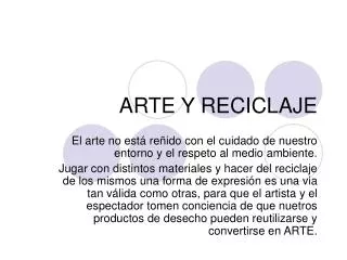 arte y reciclaje
