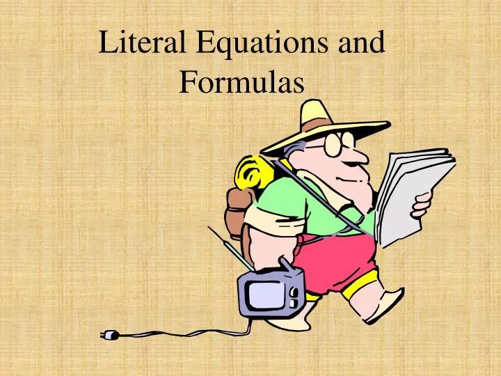 literal equations and formulas