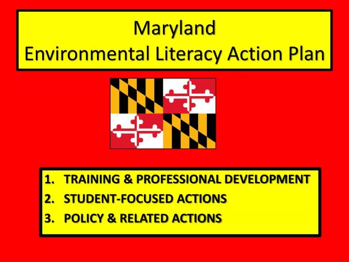 maryland environmental literacy action plan