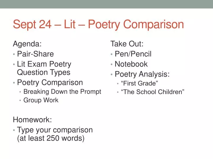 sept 24 lit poetry comparison