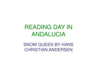 READING DAY IN ANDALUCIA