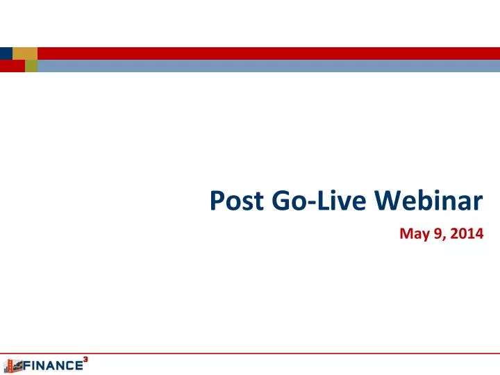 post go live webinar
