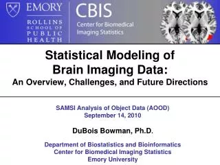 Statistical Modeling of Brain Imaging Data: An Overview, Challenges, and Future Directions