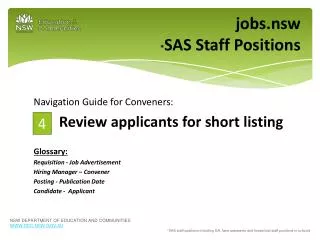 jobs.nsw * SAS Staff Positions