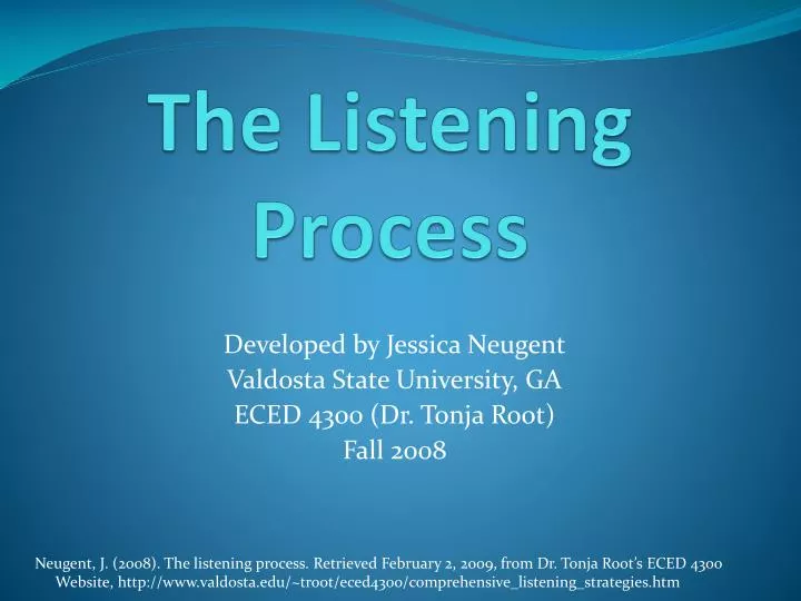 the listening process