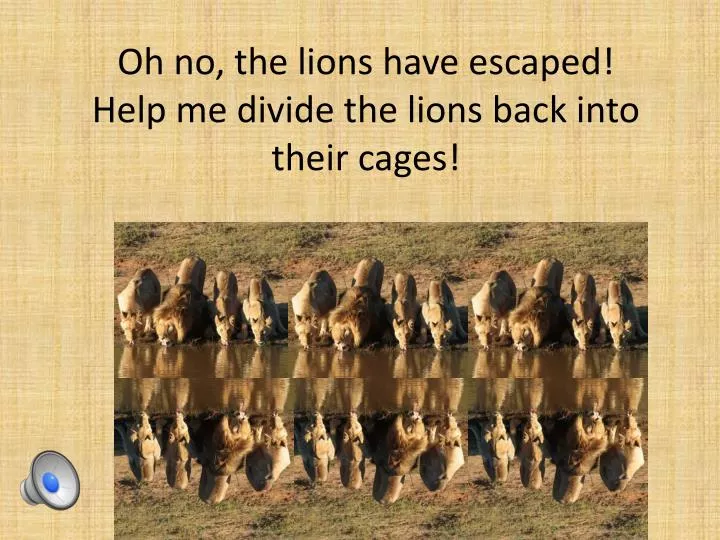 oh no the lions have escaped help me divide the lions back into their cages