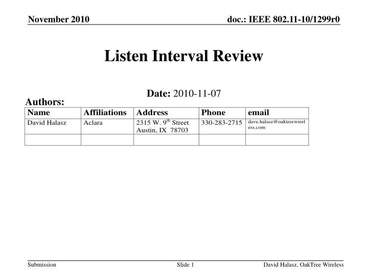 listen interval review