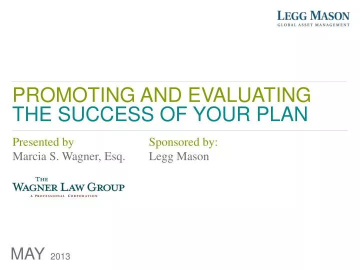 promoting and evaluating the success of your plan