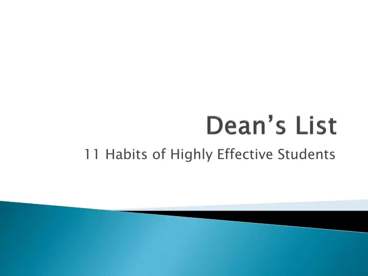 dean s list